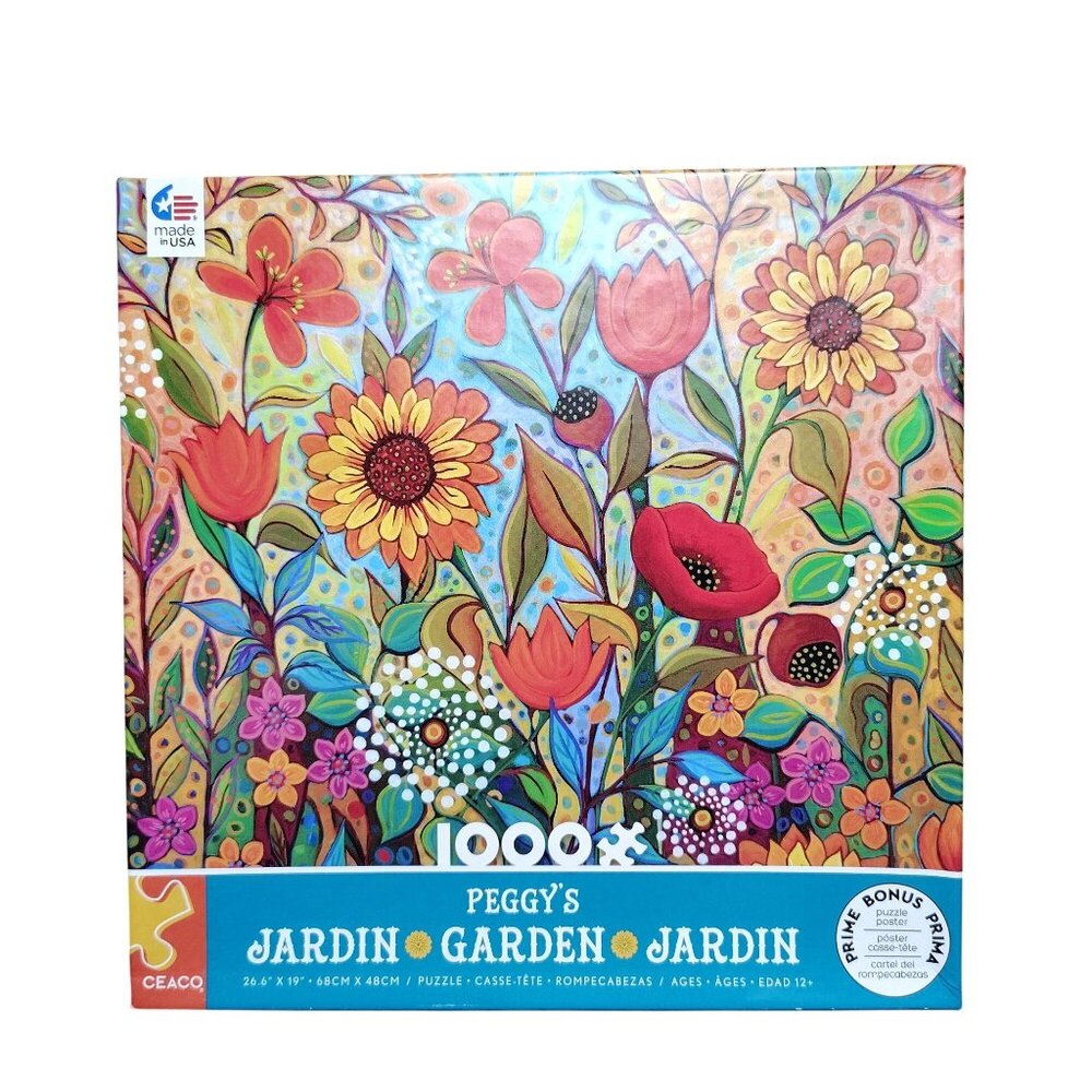 Ceaco 1000 Piece Peggys Garden New 2023 Jigsaw Puzzle